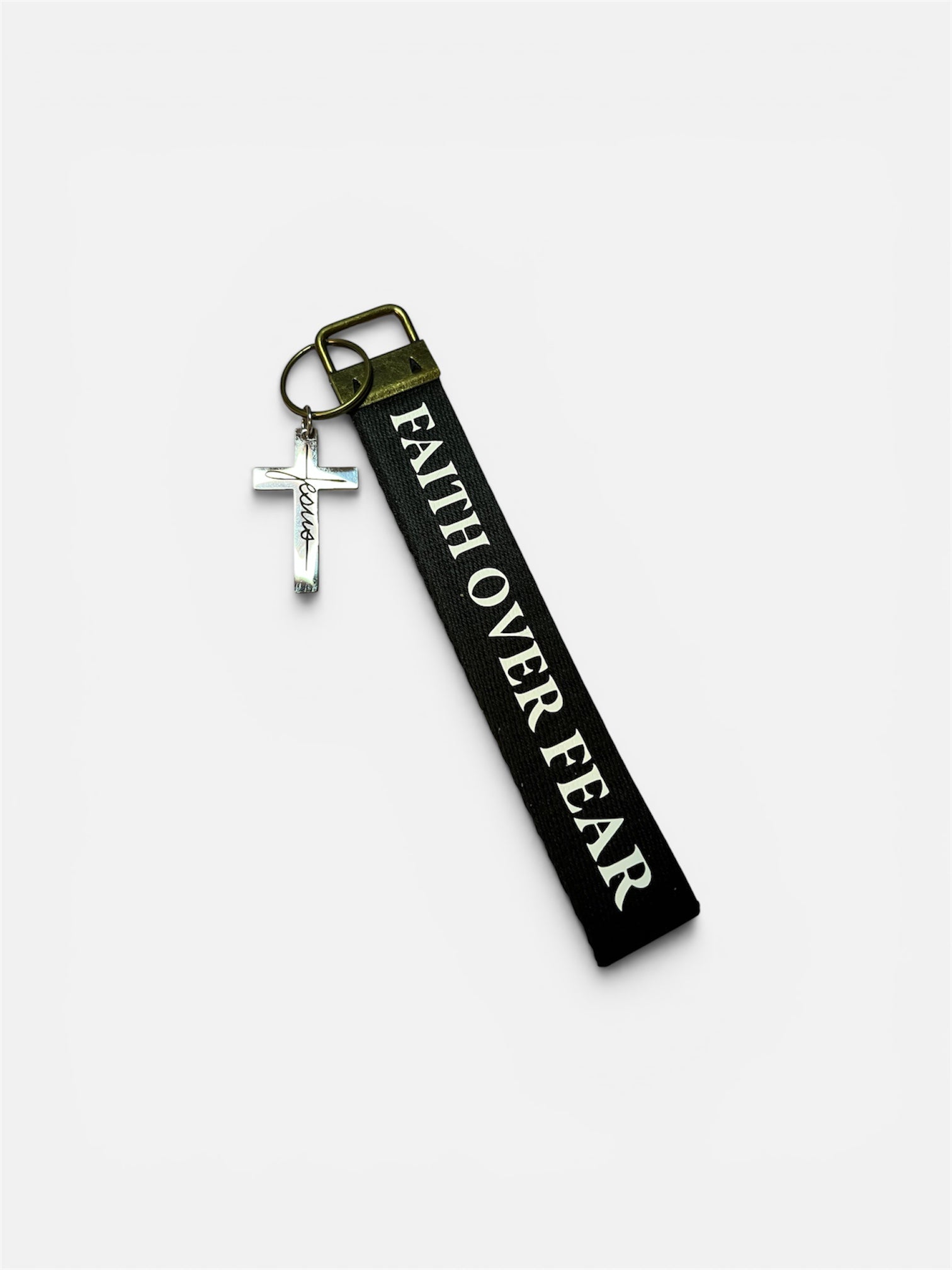 Faith over fear keychain