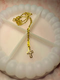 Outline cross necklace