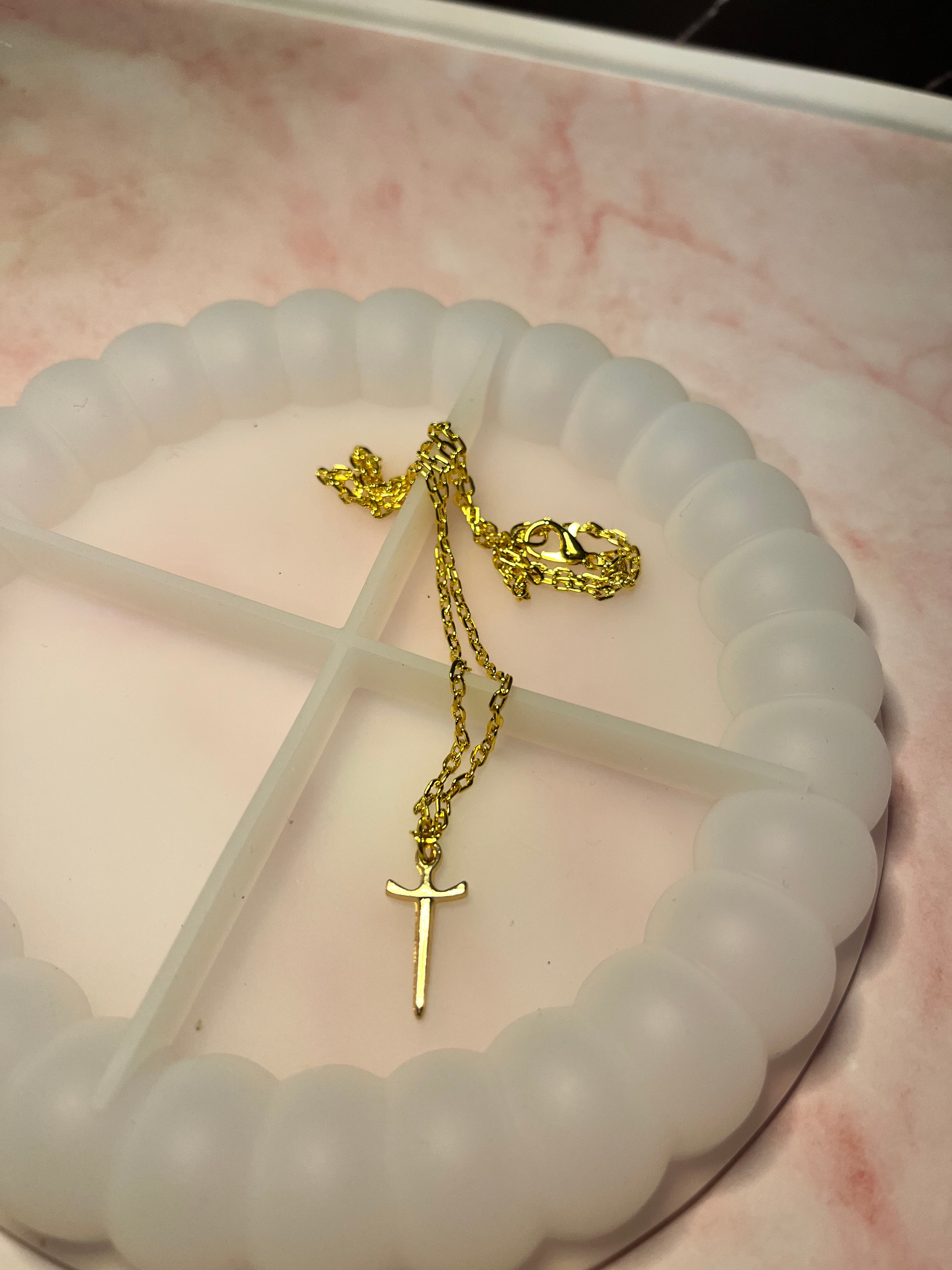 Sword cross necklace