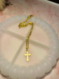 Gold cross necklace