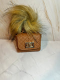 Brown purse keychain