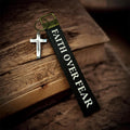 Faith over fear keychain