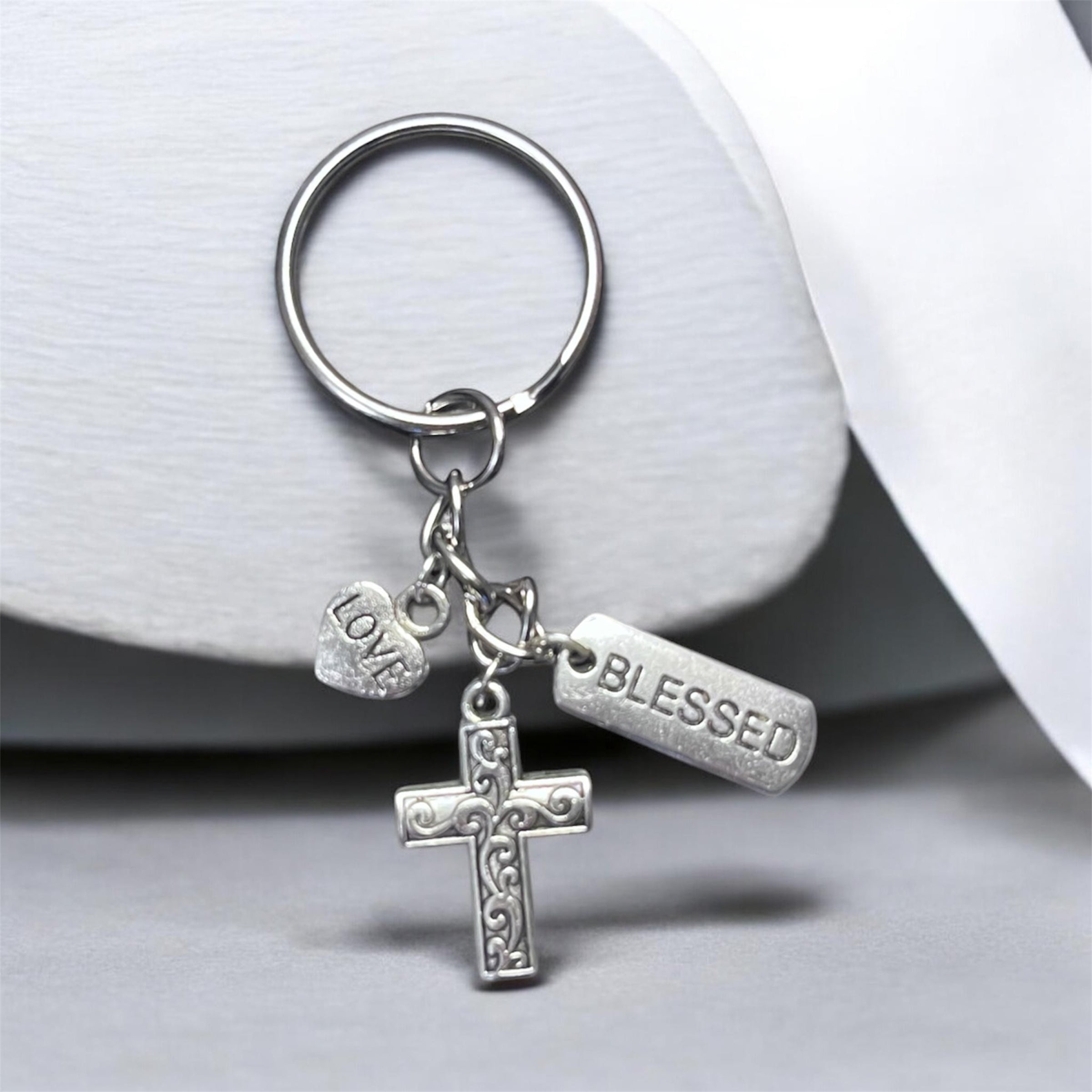 Blessed & Covered Keychain
