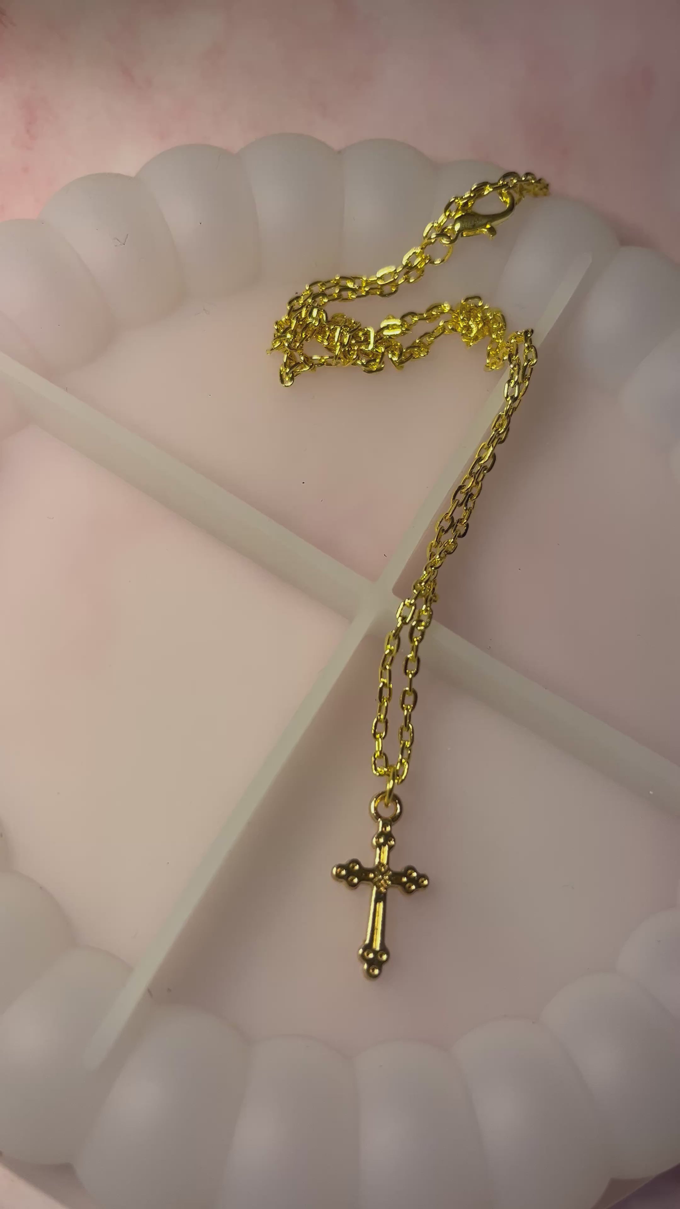 Gold cross necklace